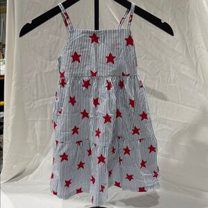 Carter's Blue and Red Star Striped Dress